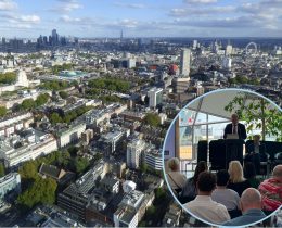 London and (inset, credit LDRS) Jules Pipe at the launch of the new draft London Plan
