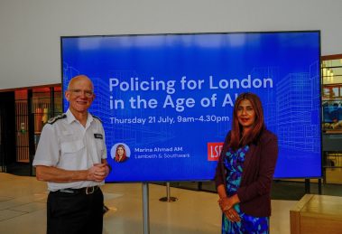 Marina Ahmad and Sir Mark Rowley (credit City Hall Labour)