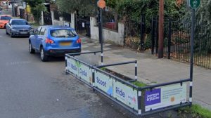 A micro-mobility bay in Wolves Lane (credit Google)