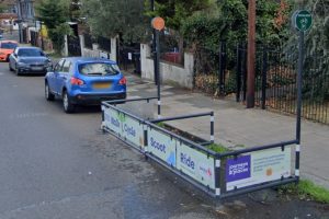 A micro-mobility bay in Wolves Lane (credit Google)