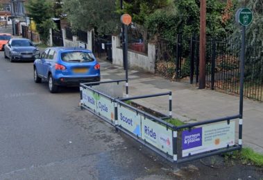A micro-mobility bay in Wolves Lane (credit Google)