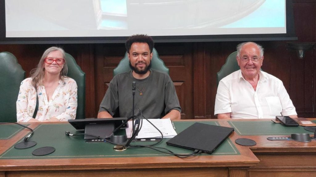 North London Waste Authority chair Jacob Cable (centre) alongside vice-chairs Madeline Church (left) and Peter Zinkin (right)