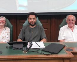 North London Waste Authority chair Jacob Cable (centre) alongside vice-chairs Madeline Church (left) and Peter Zinkin (right)