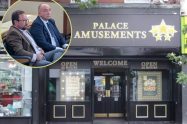 A Palace Amusements venue and (inset) East Kent Leasing Ltd's legal advisor Andrew Woods and director Jeremy Godden (credit Joe Ives/LDRS)