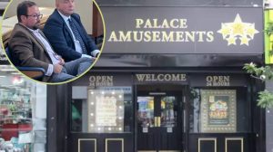 A Palace Amusements venue and (inset) East Kent Leasing Ltd's legal advisor Andrew Woods and director Jeremy Godden (credit Joe Ives/LDRS)