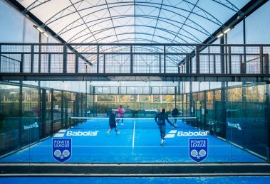 A padel tennis court run by Powerleague