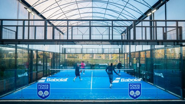 A padel tennis court run by Powerleague
