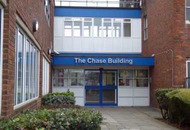 The Chase Building is part of the Chase Farm Hospital NHS complex in Enfield