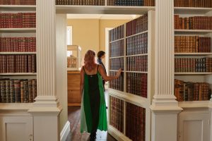 Visitors can walk through a 'secret' doorway to reach the wartime listening rooms (credit Michael Leckie PA Media)