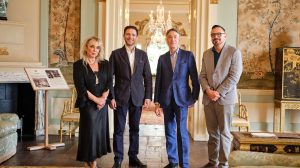 From left; trustee Helen Lederer, co-chair Jason Charalambous, co-chair David Cholmondeley, and director Giuseppe Albano