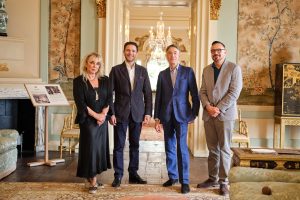 From left; trustee Helen Lederer, co-chair Jason Charalambous, co-chair David Cholmondeley, and director Giuseppe Albano