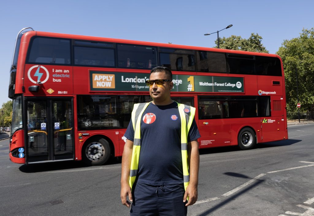 Bus driver Mushin 'Moe' Manir (credit Facundo Arrizabalaga via MyLondon)