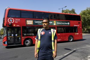 Bus driver Mushin 'Moe' Manir (credit Facundo Arrizabalaga via MyLondon)