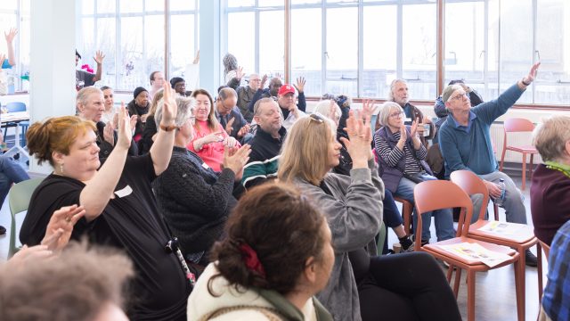A coffee morning hosted by Empowering Disability in Enfield heard from local people who have suffered from digital exclusion in accessing healthcare (credit Kai Images)