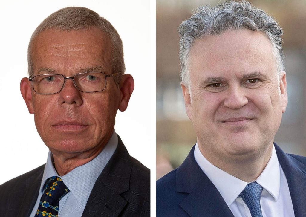 Deputy council leader Michael Rye (left) and Labour councillor Ian Barnes (right)