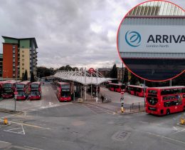 Edmonton Green Bus Station and (inset) Arriva