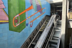 Escalators closed for repair at Woolwich Arsenal Station (credit Kumail Jaffer-LDRS)