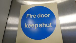 A fire door