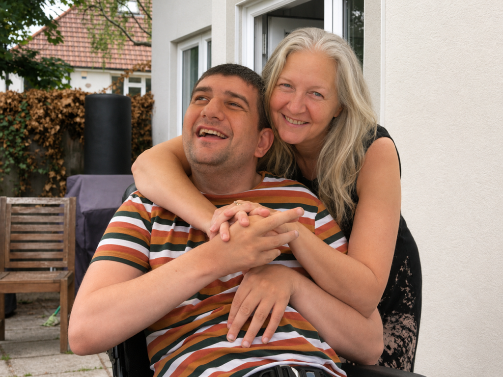 Mary Griffin-Porter with her son Daniel