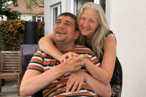 Mary Griffin-Porter with her son Daniel