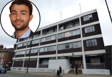 Southgate Police Station and (inset) Conservative ward councillor Stephanos Ioannou