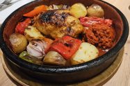Stuffed chicken tandir