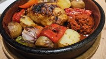 Stuffed chicken tandir