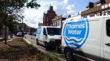 Thames Water vans pictured in Enfield Town on Wednesday (19th)