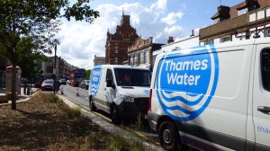 Thames Water vans pictured in Enfield Town on Wednesday (19th)