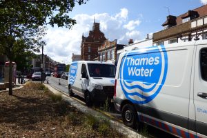 Thames Water vans pictured in Enfield Town on Wednesday (19th)