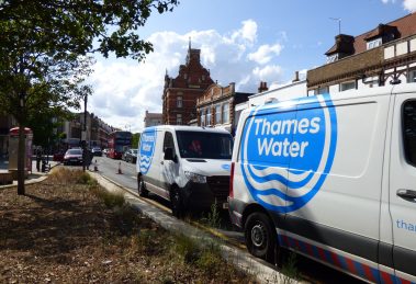Thames Water vans pictured in Enfield Town on Wednesday (19th)