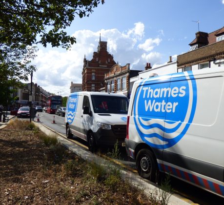 Thames Water vans pictured in Enfield Town on Wednesday (19th)