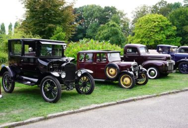 Vintage cars at Capel Manor Gardens