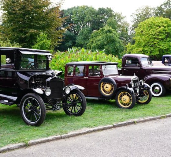 Vintage cars at Capel Manor Gardens