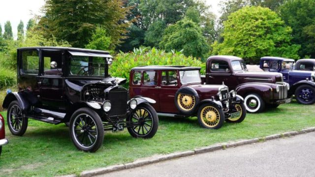Vintage cars at Capel Manor Gardens