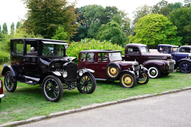 Vintage cars at Capel Manor Gardens