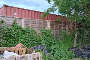 The unauthorised storage container (credit Enfield Council)