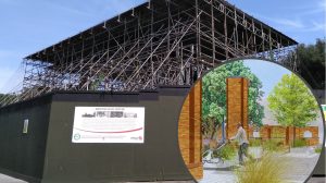 Broomfield House as it looks now and (inset) plans for its memorialisation