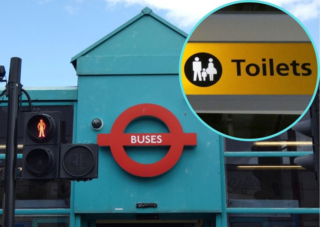 Buses and (inset) toilets