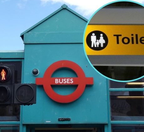 Buses and (inset) toilets