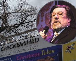 Chickenshed Theatre and (inset) Ricky Tomlinson (credit Wikimedia Commons)