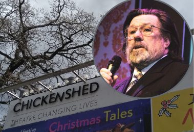 Chickenshed Theatre and (inset) Ricky Tomlinson (credit Wikimedia Commons)
