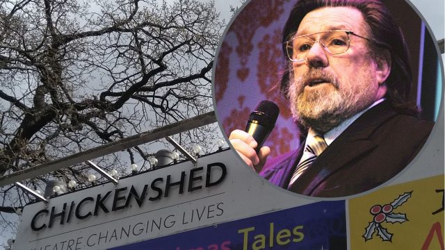 Chickenshed Theatre and (inset) Ricky Tomlinson (credit Wikimedia Commons)