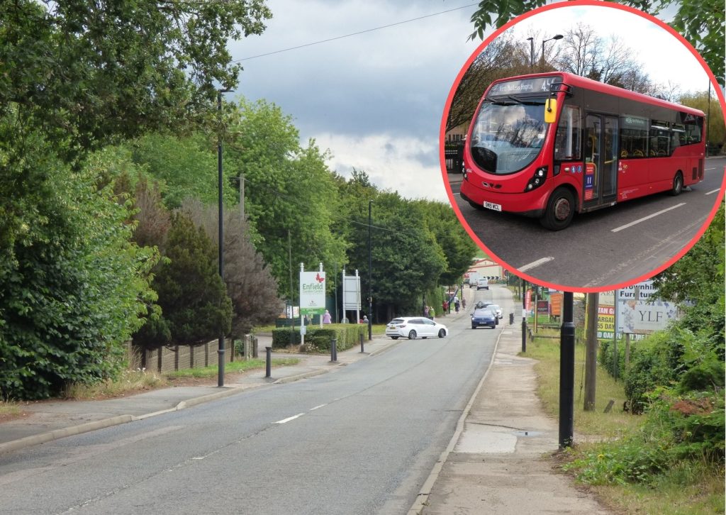 Crews Hill is only served by a single half-hourly bus service, the 456