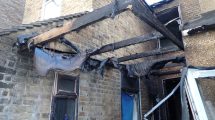 The aftermath of the fire in Holly Road