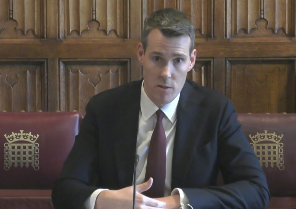 Matthew Pennycook speaking to a House of Lords committee