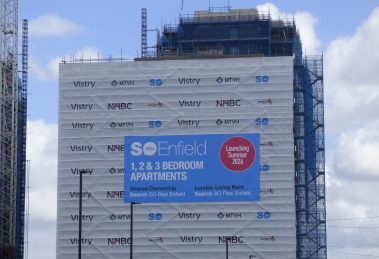 New housing under construction at the second phase of Meridian Water in Edmonton