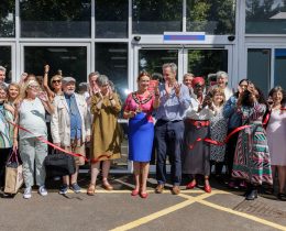 Enfield mayor Emma Supple cuts the ribbon at Park Avenue (credit Enfield Council)