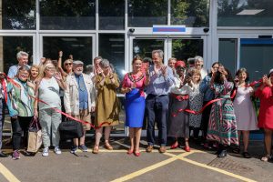 Enfield mayor Emma Supple cuts the ribbon at Park Avenue (credit Enfield Council)