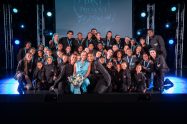 Platinum Performing Arts' end of year show, when founder Nina Lewis-Hart (centre) was presented with flowers (credit Natalie Gee)